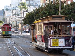 La línea de tranvía en San Francisco.